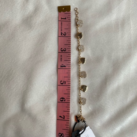 J.Crew - Crystal and gold hearts charm bracelet - Picture 6 of 8